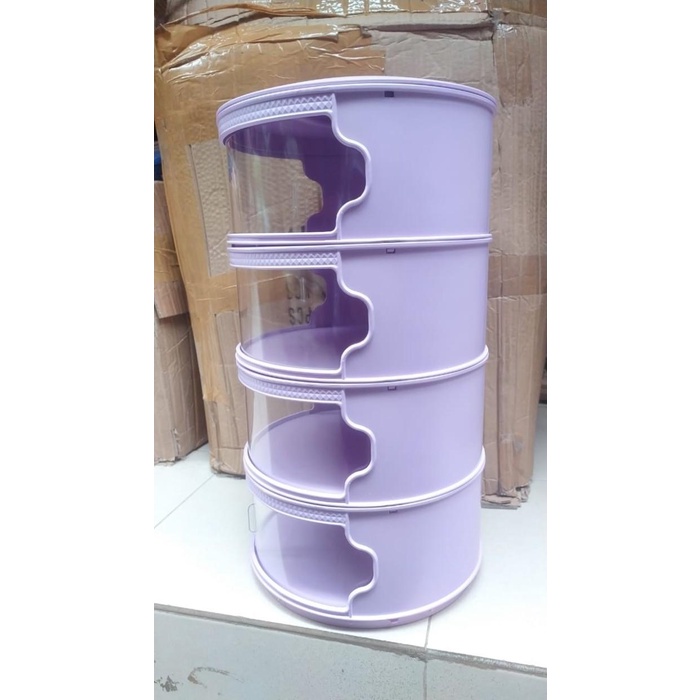 Tudung Saji 4 Susun Warna Food Cover Rak Makanan 4 Tingkat