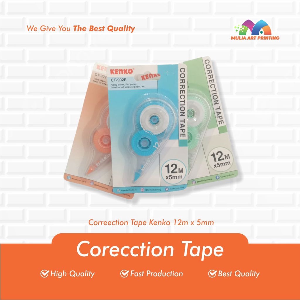 

Kenko Tip-ex Kertas Correction Tape Pastel CT-902 12 Meter