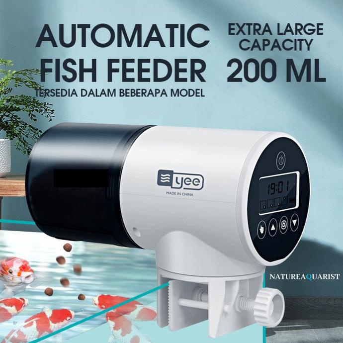 Auto Fish Food Automatic Fish Feeder Yee Pemberi Makan Ikan Otomatis