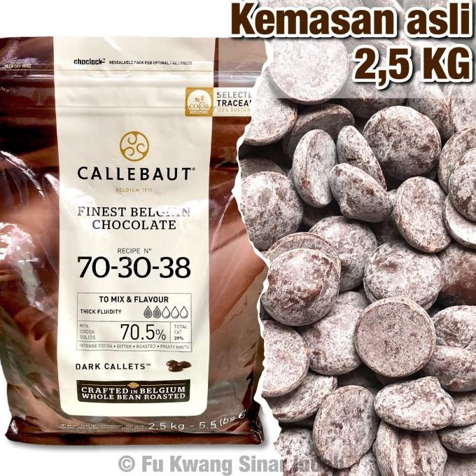 

cusss order] Callebaut Dark Noir Chocolate Belgian Couverture 70,5% 2,5 KG