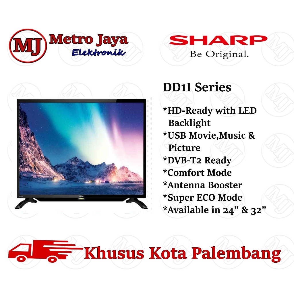 SHARP AQUOS LED TV 24" Inch 2TC24DD1i Digital TV USB Movie