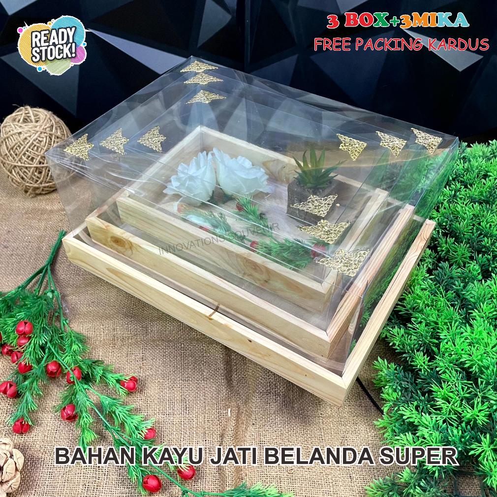 

Flash Sale Kotak Hantaran Kayu Rustic Pernikahan Lamaran 1 Set Isi 3 Pics Mahar Mika Kotak Bingkisan Tempat Bawaan Sale