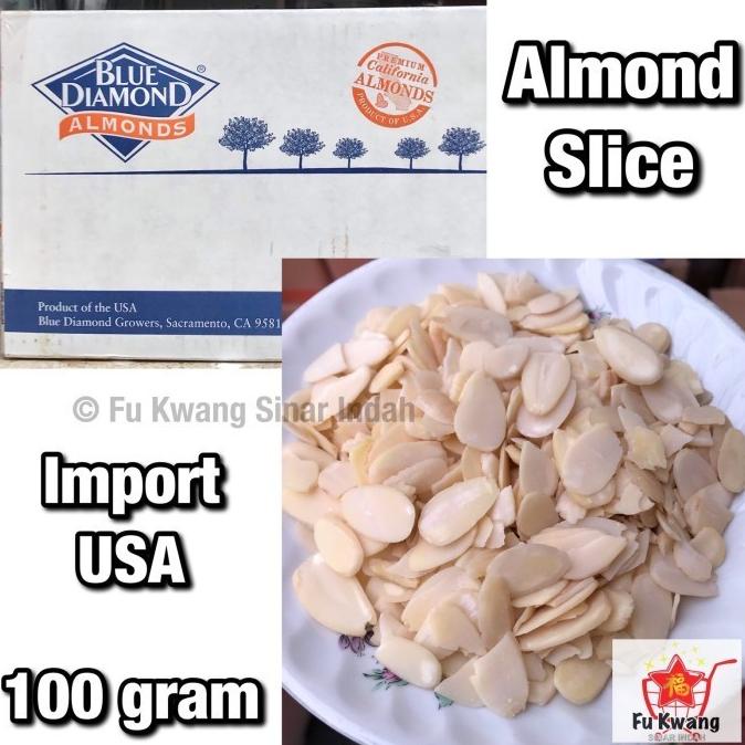 

] Almond Slice Blue Diamond Kacang Almond 500 gram
