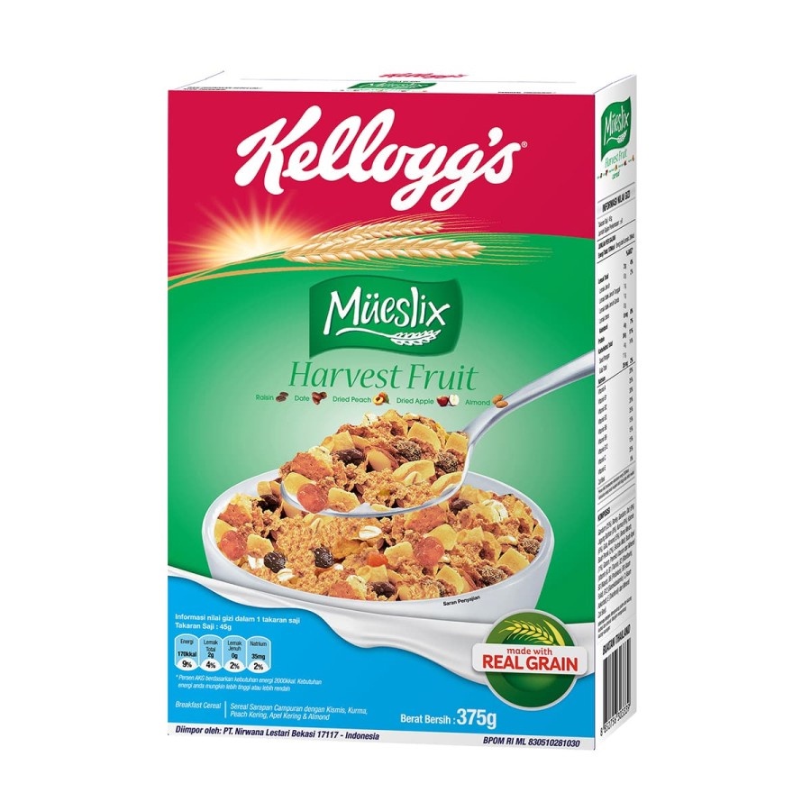 

Kelloggs Sereal Cereal Kellogs Kelogs Mueslix Harvest Fruit Raisin Almond