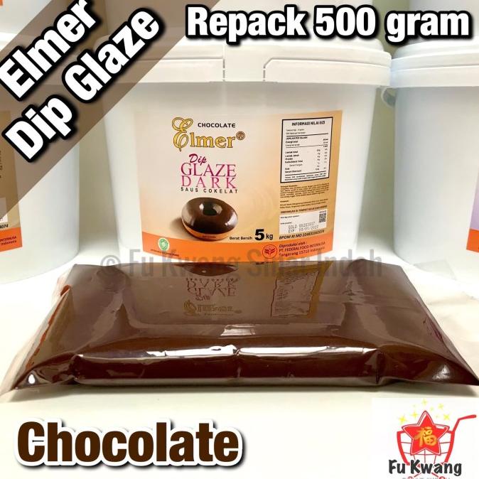 

((((()paling dicari] Elmer Dip Glaze Dark Chocolate repack 500 gram