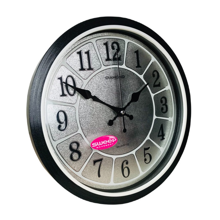Jam Dinding Diamond 321-4 - Black ( housekeeping.id)