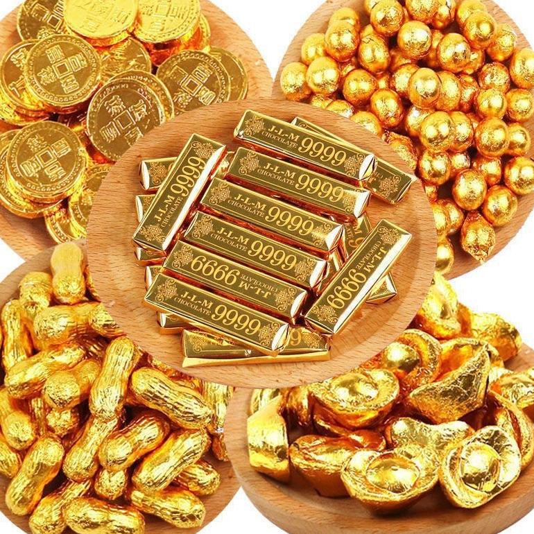 

New Stok Coklat Uang Koin Yenpao Yuan Bao Snack Makanan Imlek Hampers Tahun 2023 Kelinci Terlaris