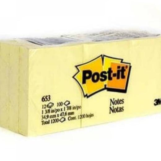 

Post It Stiy Note 653 Yellow 3M