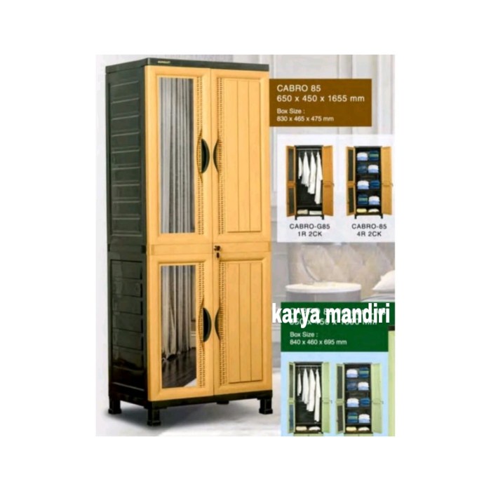 LEMARI PAKAIAN PLASTIK NAPOLLY GANTUNG CABRO 85