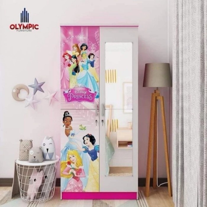 LEMARI BAJU ANAK LEMARI PAKAIAN KARAKTER OLYMPIC LPK PRINCESS