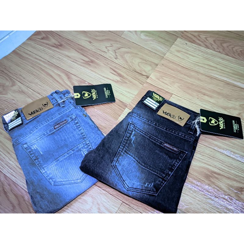 Celana Jeans Black viper VLG36, Celana jeans sobek Pria