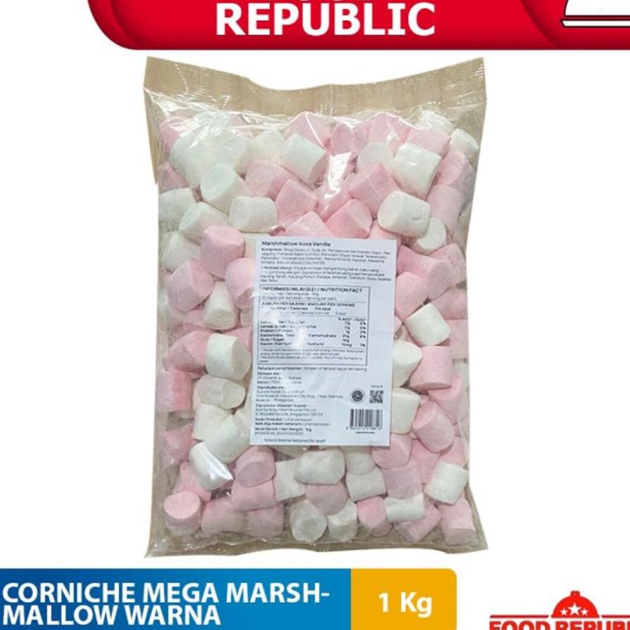 

Corniche Mega Marshmallow 1 Kg Marshmallows Warna Halal