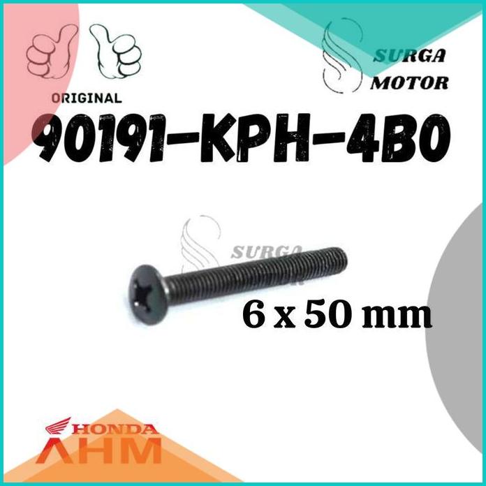 Baut Mur Screw Oval Handle Jalu Stang Stir CS1 Karisma Revo Supra X125