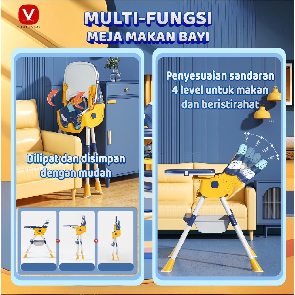 [BABY'S NEEDS] V-BABY CARE Kursi makan anak balita/Kursi makan bayi /kursi makan balita