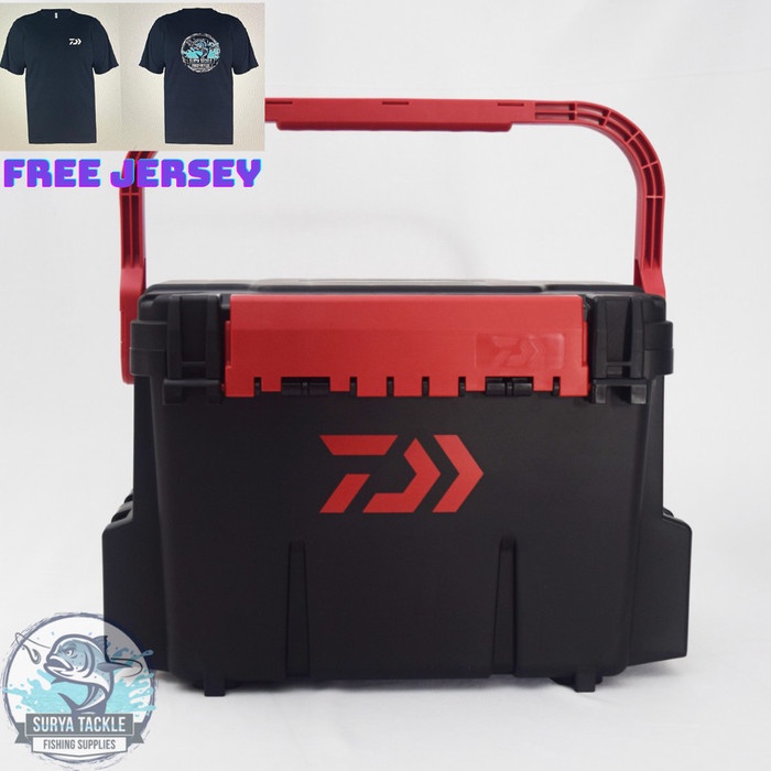 Promo Box / Kotak / Tas Tackle Daiwa Saltiga Tb 9000 - Red Black