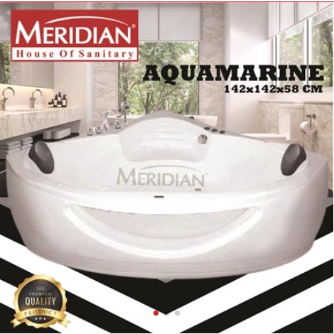Promo Acrylic Bathtub Acrylic Corner / Meridian Aquamarine Size (142X142X58)