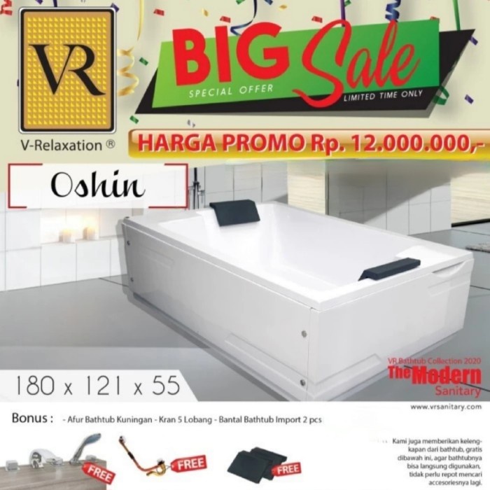 Promo Big Sale Vr Bathtub Standing Oshin