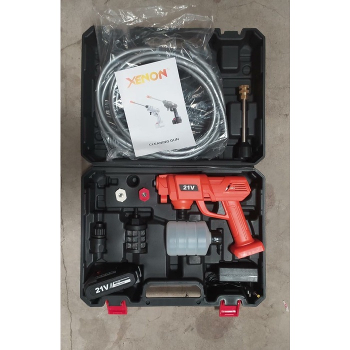 XENON HPW2160 Cordless Jet Cleaner - Alat Cuci AC - Mobil lengkap set