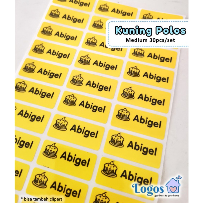 

TERLARIS Label Polos MEDIUM Stiker label nama waterproof Colour Name Sticker