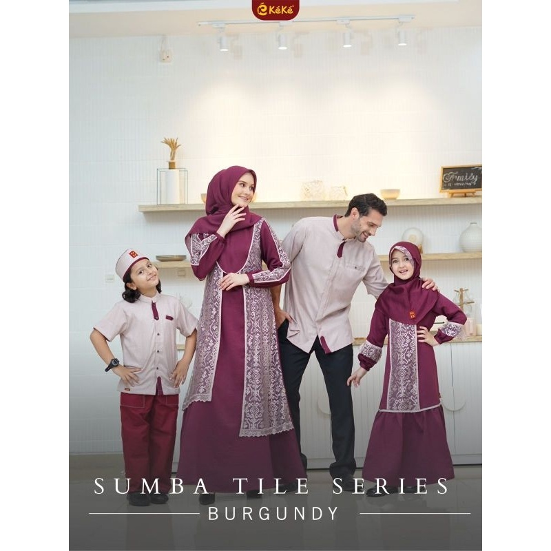 [SYAR'I TILL JANNAH] Sarimbit Terbaru Keke 2023 Sumba Series Burgundy/Couple Muslim/Dress Kondangan