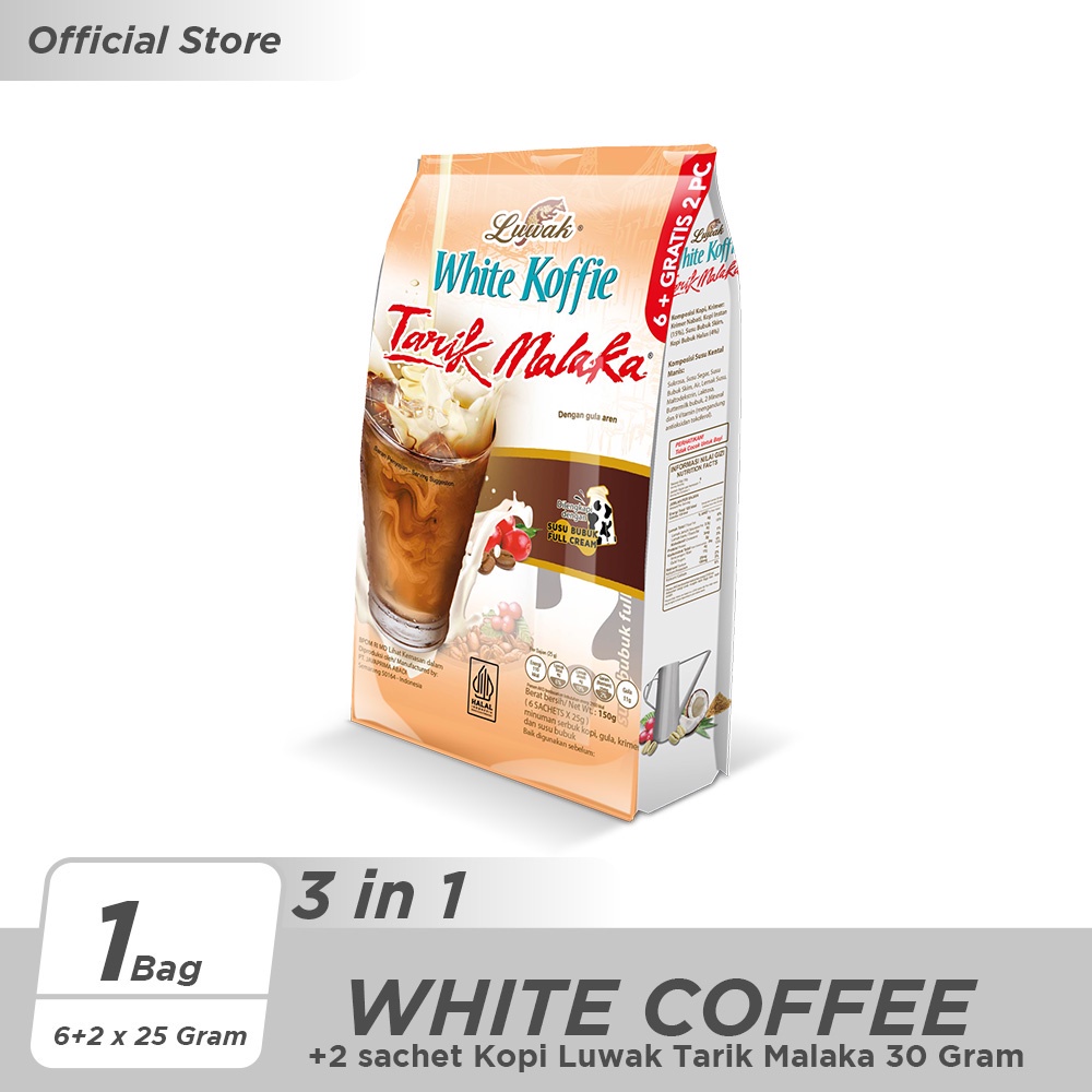 

Kopi Luwak White Koffie Tarik Malaka Bag 6x25gr