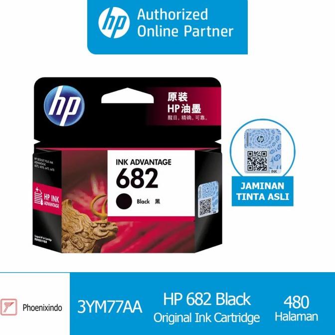 Tinta Hp 682 Black Hp682 Hp682B 682B Original Ink Advantage Cartridge