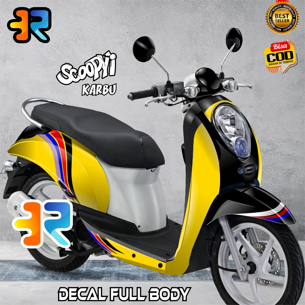 Decal Scoopy Karbu Stiker Full Body Variasi Desain Simple