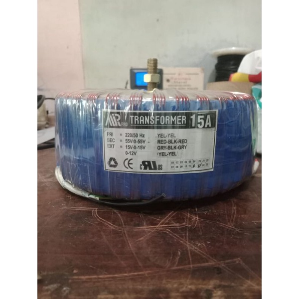 Trafo toroid 15A CT 55V Spek Murni