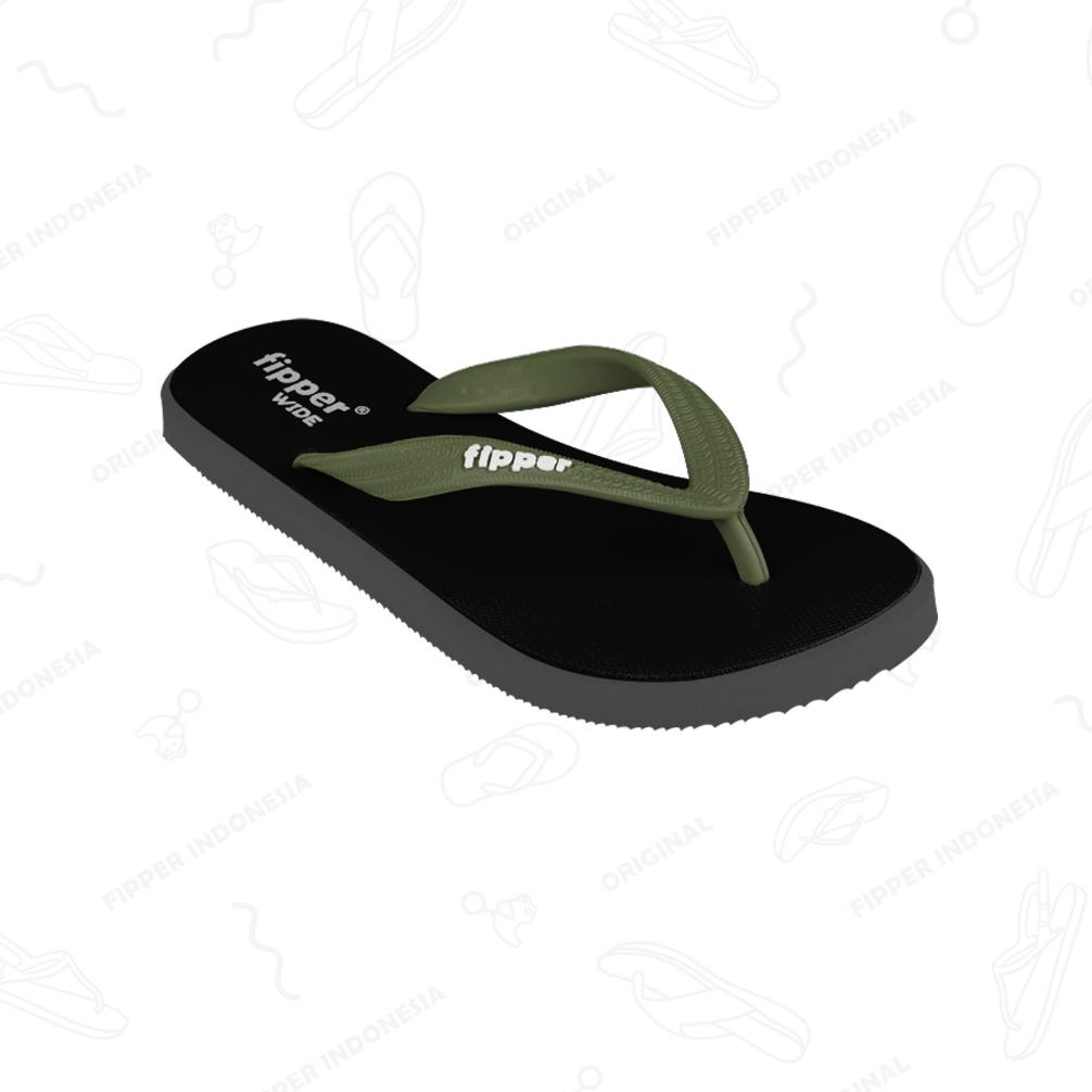 Termurah Fipper Wide Black / Grey Dark / Green Army Diskom