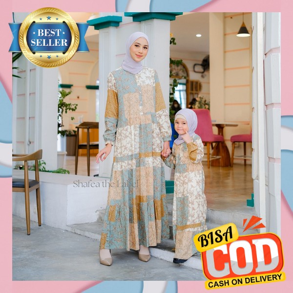 Baju Gamis Anak Ibu Dress Couple Mom Kids Terbaru Gsmis Cupel Orangtua Amak Ghams Mom And Kid Lebara