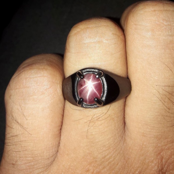 Berkualitas Cincin Batu Mulia Permata Rubi Star Jelas Garansi Natural Murah
