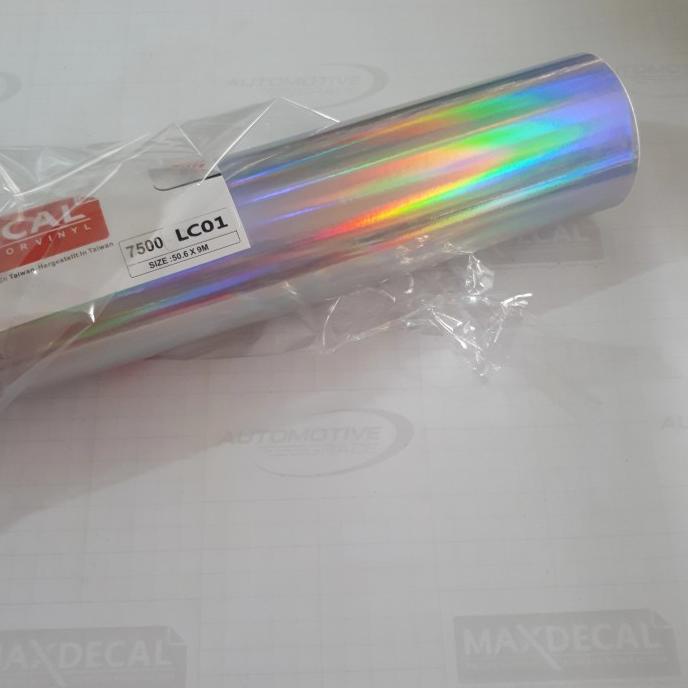 TERBATAS STIKER SKOTLET WARPING MOTOR MOBIL MAX DECAL HOLOGRAM PUTIH LC CHROME BEST SELLER