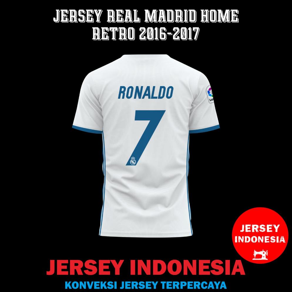 Terlaris Jersey Sepak Bola Real Madrid Home 2016 2017 Jersey Ronaldo Liga Champions Uefa, Tersedia U