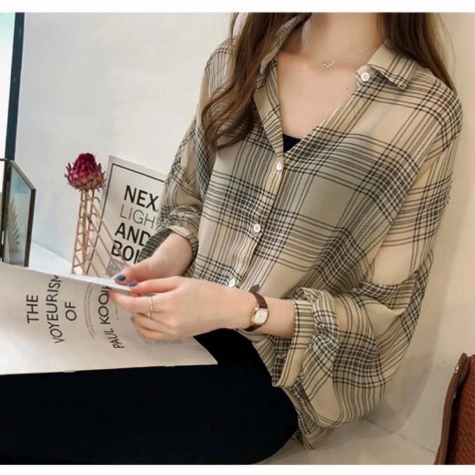 Segera Dapatkan Baju Kemeja Wanita Guilen Oversize Shirt // Baju Atasan Wanita Panjang
