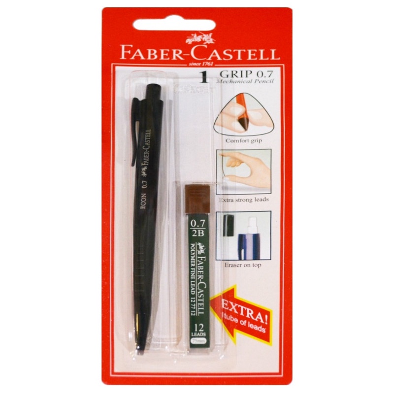 

Faber Castell Pensil Mekanik 0.7 mm 1 Pensil + Isi 12 Pcs Hitam