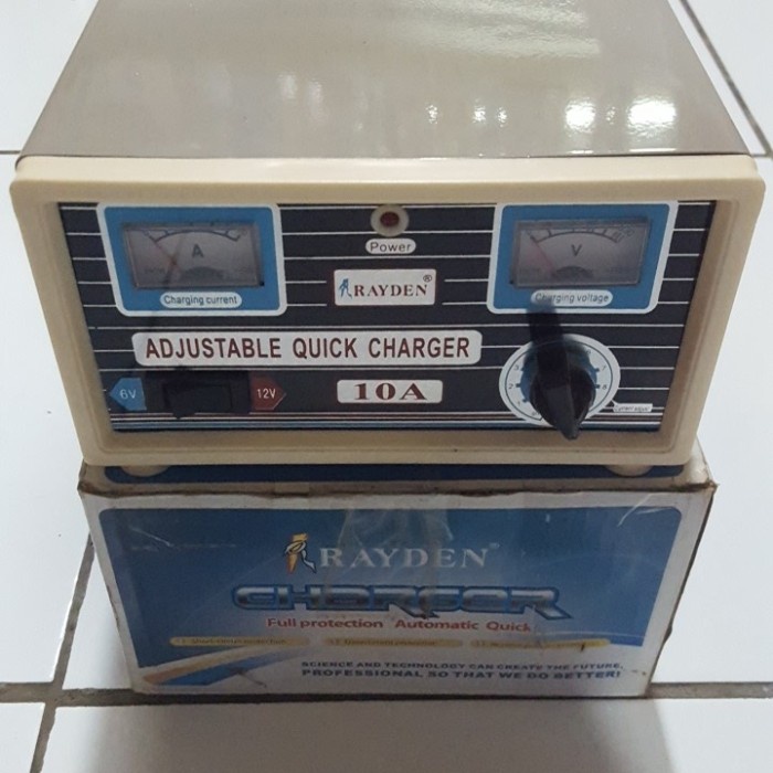 Charger Aki Mobil, Cas Aki Otomatis 6-12v/ 10A Rayden