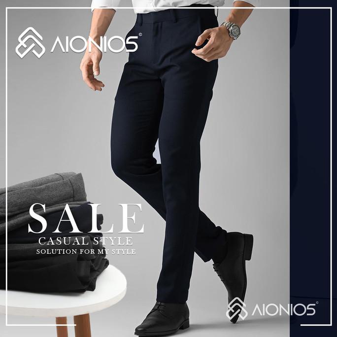 CELANA KERJA PRIA SLIMFIT / CELANA BAHAN PRIA DASAR KAIN HITAM &WARNA