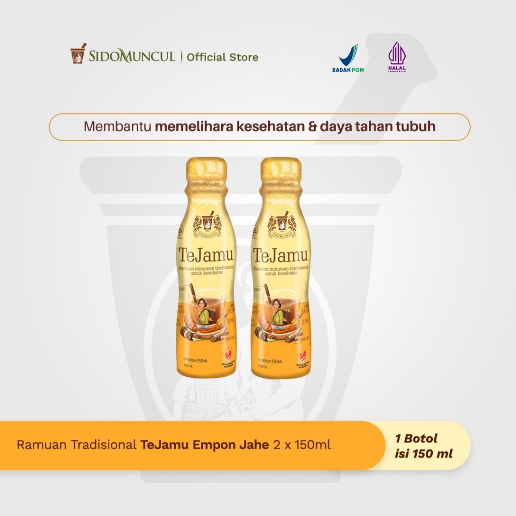 

Ramuan Tradisional TeJamu Empon Jahe 2x150ml - Daya Tahan Tubuh