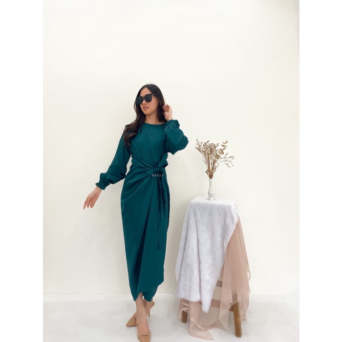 Inara Dress Lilit Satin - Dress Gamis - Dress Kondangan Wisuda Ready