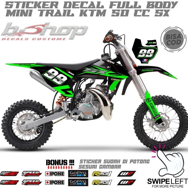 sticker decal mini trail KTM 50cc 5X sticker variasi motor mini trail