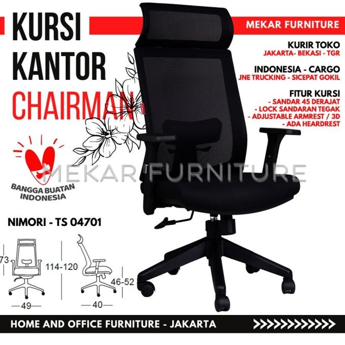 Kursi Kantor Kursi Kerja Chairman Nimori TS 04701 - Mekar Furniture