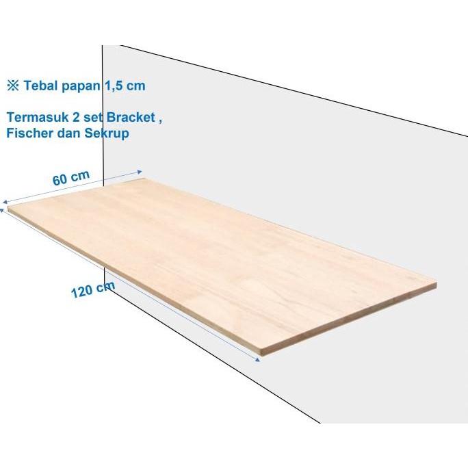 Meja Lipat Dinding / Rak Lipat Dinding ukuran custom