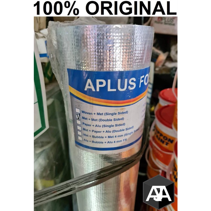 COD APLUS Aluminium Foil Atap Double Side (Met + Met) Alumunium Foil Atap