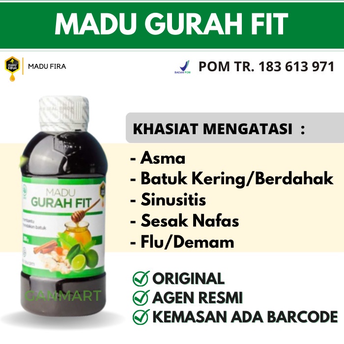 

Madu Gurah Fit Herbal Alami Atasi Asma Sesak Nafas Batuk Paru-paru