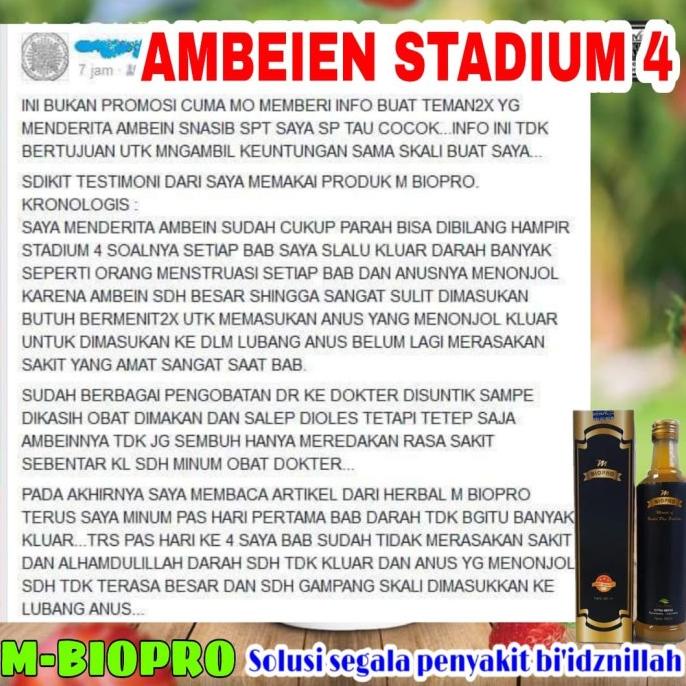 

HERBAL DAHSYAT M-BIOPRO | obat ambeien | obat ambeyen | obat wasir