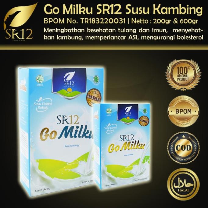 

GoMilku Susu Kambing Etawa Bubuk SR12 Go Milku SR 12 Herbal BPOM