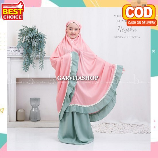 Mukena Anak Pricilla Premium Mukenah Bayi Batita Balita 1 2 3 Tahun Th Polos Karakter Pink Lucu Adem
