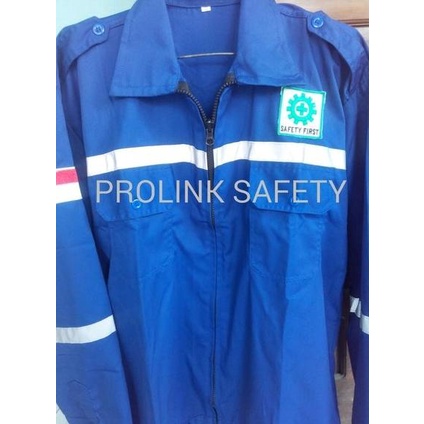Baju seragam safety resleting biru benhur catelpack K3 wearpack