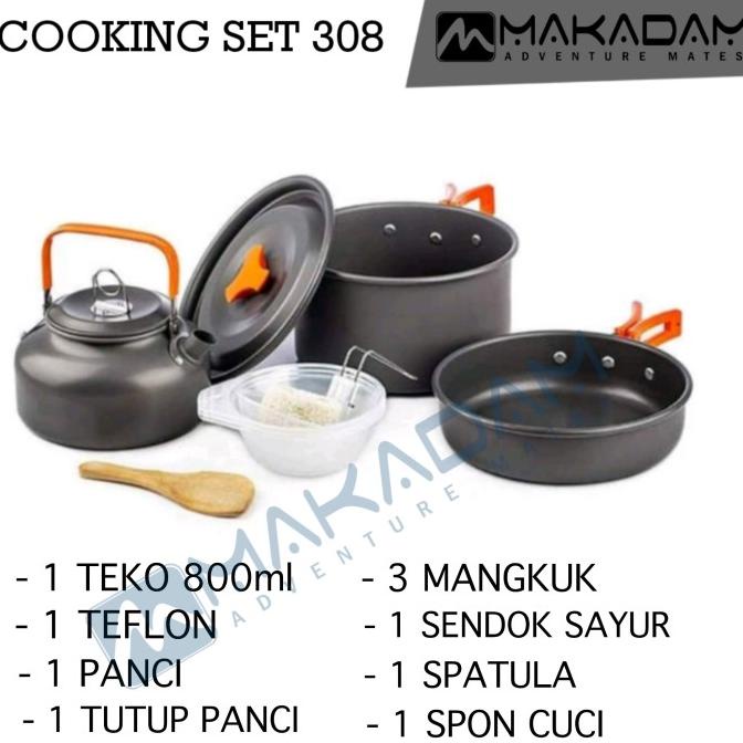 cooking set nesting teko camping outdoor