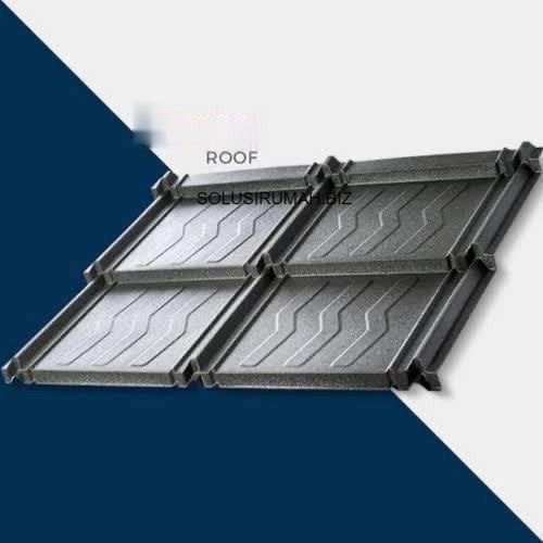 Silahkan Order] Genteng Roof polos hitam minimalis 56 X 80 genteng metal model baru